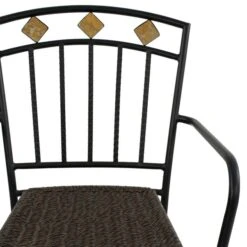Virginia 60cm Bistro Table Set With 2 Mayfield Chairs -Garden Supply Store 1000098441 alt04