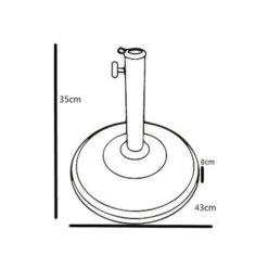 Black Concrete Parasol Base -Garden Supply Store 1000112756 alt09