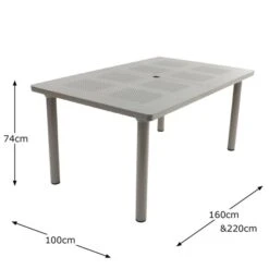 NARDI Libeccio 6 Seater Extendable Dining Set -Garden Supply Store 1000120976 alt06