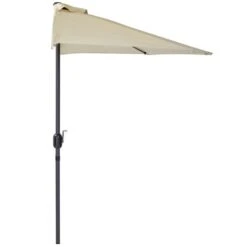 Charles Bentley 2.7m Half Balcony Parasol With Crank 5 Charles Bentley 2.7m Half Balcony Parasol With Crank -Garden Supply Store 1000122046 alt02