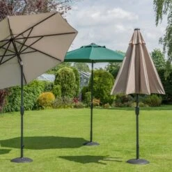 3m Elizabeth Crank And Tilt Taupe Parasol -Garden Supply Store 1000148387 alt03
