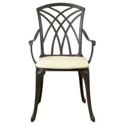 Oval 6 Seater Black And Bronze Dining Set -Garden Supply Store 1000162668 alt02