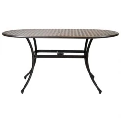 Oval 6 Seater Black And Bronze Dining Set -Garden Supply Store 1000162668 alt03