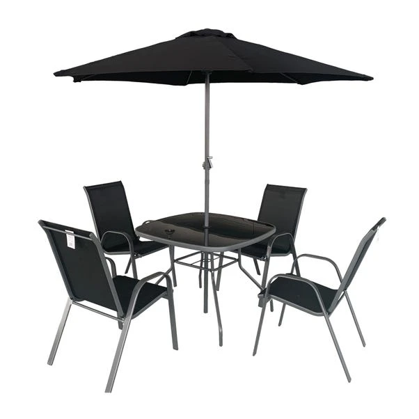 Rio 4 Seater Dining Set With Parasol 2 Rio 4 Seater Dining Set With Parasol - Image 2