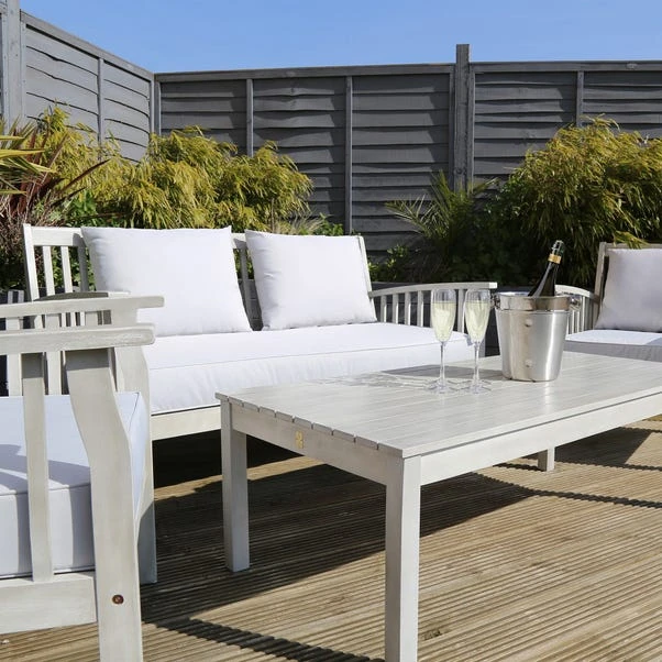 Acacia Washed Wood Lounge Set 2 Acacia Washed Wood Lounge Set - Image 2