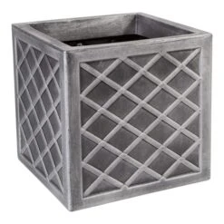 Square Grey Lazio Planter -Garden Supply Store 30203272 alt01