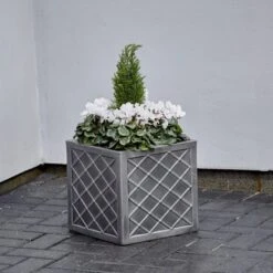 Square Grey Lazio Planter -Garden Supply Store 30203272 alt02