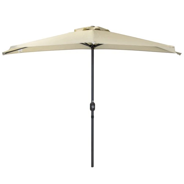 Charles Bentley 2.7m Half Balcony Parasol With Crank 1 Charles Bentley 2.7m Half Balcony Parasol With Crank