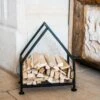 Black 33cm House Kindling Holder