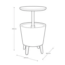 Keter Cool Bar Ice Bucket Table With Lights -Garden Supply Store 30695572 alt08