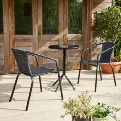 Rattan Bistro Chair -Garden Supply Store 30718841 alt02