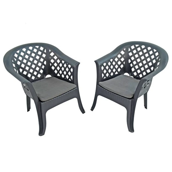 Savona Set Of 2 Anthracite Chairs 1 Savona Set Of 2 Anthracite Chairs