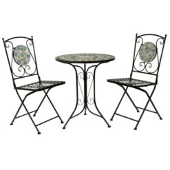 Blue Mosaic Bistro Set