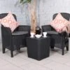 Faro 2 Seater Black Bistro Set