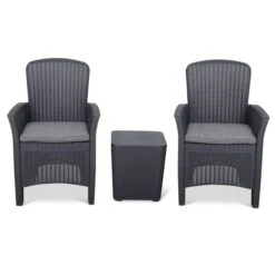 Faro 2 Seater Black Bistro Set -Garden Supply Store 30726506 alt02