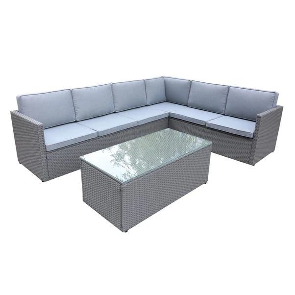 Berlin 6 Seater Grey Corner Lounging Set 1 Berlin 6 Seater Grey Corner Lounging Set