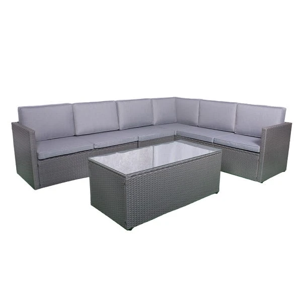 Berlin 6 Seater Grey Corner Lounging Set 3 Berlin 6 Seater Grey Corner Lounging Set - Image 3