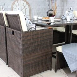 Cannes 8 Seater Brown Cube Set 11 Cannes 8 Seater Brown Cube Set -Garden Supply Store 30727759 alt02