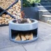 Round Console Granite Fire Bowl