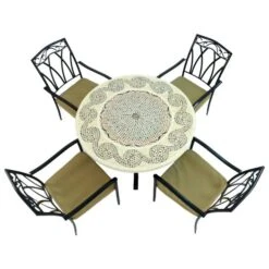 Avignon Dining Table With 4 Ascot Chairs Set -Garden Supply Store 30760653 alt03