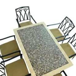 Wilmington Dining Table With 6 Ascot Chairs Set -Garden Supply Store 30760659 alt02