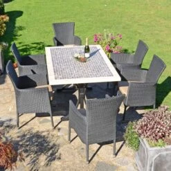 Wilmington Dining Table With 6 Stockholm Chairs Set 13 Wilmington Dining Table With 6 Stockholm Chairs Set -Garden Supply Store 30760661 alt03