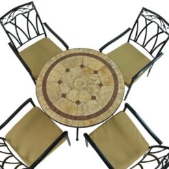 Riverside 91cm Patio Table Set With 4 Austin Chairs -Garden Supply Store 30760667 alt03