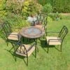 Virginia 91cm Patio Table Set With 4 Austin Chairs