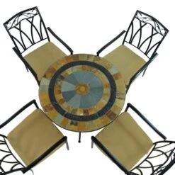 Virginia 91cm Patio Table Set With 4 Austin Chairs 11 Virginia 91cm Patio Table Set With 4 Austin Chairs -Garden Supply Store 30760670 alt03