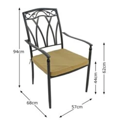 Virginia 91cm Patio Table Set With 4 Austin Chairs 17 Virginia 91cm Patio Table Set With 4 Austin Chairs -Garden Supply Store 30760670 alt09