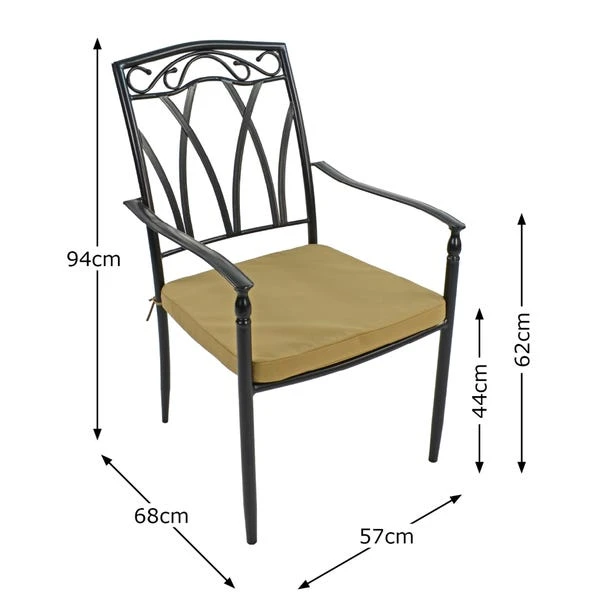 Virginia 91cm Patio Table Set With 4 Austin Chairs 9 Virginia 91cm Patio Table Set With 4 Austin Chairs - Image 9