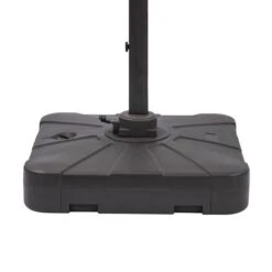 3.5m Deluxe Cantilever Solar Strip Grey Parasol With 100kg Base -Garden Supply Store 30763398 alt04