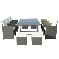 Cannes Grey 10 Seater Cube Set -Garden Supply Store 30763588 alt05
