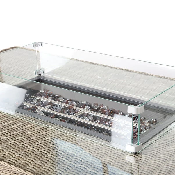 Wentworth 7 Piece Deluxe Modular Corner Lounge Set With Rectangular Firepit 9 Wentworth 7 Piece Deluxe Modular Corner Lounge Set With Rectangular Firepit - Image 9