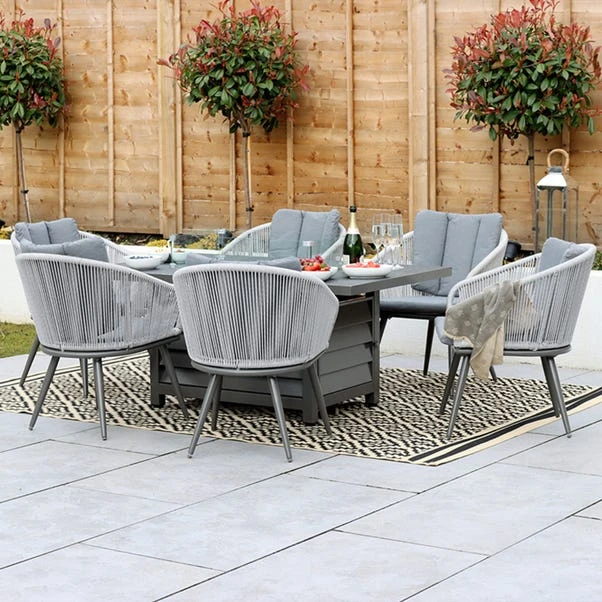 Aspen 6 Seater Fire Pit Dining Set 2 Aspen 6 Seater Fire Pit Dining Set - Image 2