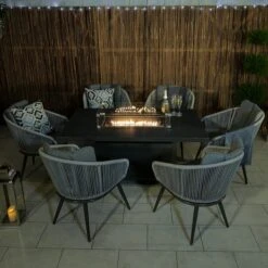 Aspen 6 Seater Fire Pit Dining Set 12 Aspen 6 Seater Fire Pit Dining Set -Garden Supply Store 30764006 alt05