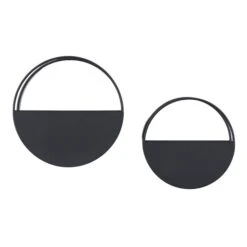 Pavia Set Of 2 Black Wall Planter