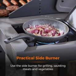 Tower Stealth 2000 Two Burner Gas BBQ, Black Steel -Garden Supply Store 30849181 alt04