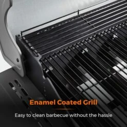 Tower Stealth 2000 Two Burner Gas BBQ, Black Steel -Garden Supply Store 30849181 alt07