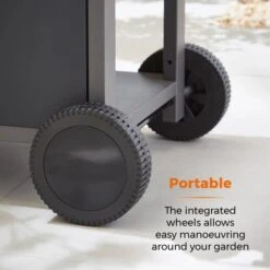 Tower Stealth 2000 Two Burner Gas BBQ, Black Steel -Garden Supply Store 30849181 alt08