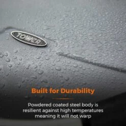 Tower Tourer Two Burner Portable Gas BBQ, Black Steel -Garden Supply Store 30849209 alt05