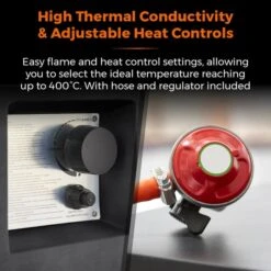 Tower Magna H60cm Rectangular Gas Fire Pit, Grey -Garden Supply Store 30849220 alt04