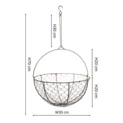 Netted Wire Hanging Basket -Garden Supply Store 30849601 alt03