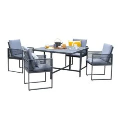Sheringham Rope 4 Seater Cube Dining Set -Garden Supply Store 30854675 alt07