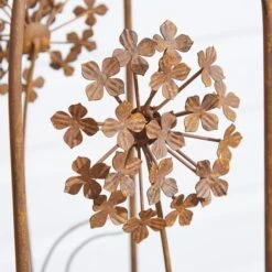 Rusted Iron Hydrangea Obelisk Plant Support 5 Rusted Iron Hydrangea Obelisk Plant Support -Garden Supply Store 30861749 alt02