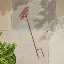 Rusted Iron Blue Tit Stake -Garden Supply Store 30866022 alt02