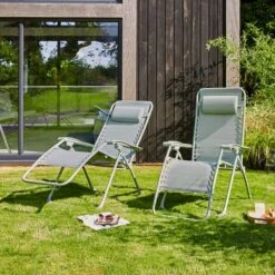 Set Of 2 Helsinki Loungers -Garden Supply Store 30870013