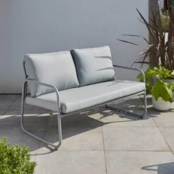 Elements Grey Metal Conversation Set -Garden Supply Store 30872518 alt08