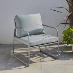 Elements Grey Metal Conversation Set -Garden Supply Store 30872518 alt09