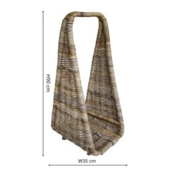 Natural Rattan Tall Log Storage Basket -Garden Supply Store 30878094 alt06